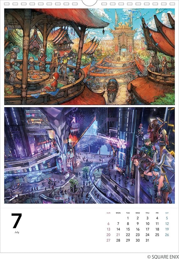 Final Fantasy XIV Dawntrail 2025 Calendar Lets You Reuse Its Art 0